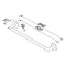 Geesa Nemox Stainless Steel handdoekhouder, rek/beugel, rvs, 1 stang, ronde rozet, hxdxl 48x75x648mm, kleur chroom