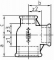 GF 130 T-stuk 1 - 1 - 1/2 zwart FM