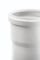 Ubbink enkelwandige buis kunststof 80mm wand 2mm lengte 1003mm steekeind/mof met afdichting wit RAL9010 0123030