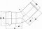 VSH Sudopress STAAL bocht koppeling, 45gr, 15mm x 15mm, staal (insteek x pers)