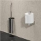 Geesa Wynk closetborstelgarnituur, wandmontage, rvs, ronde buis, met inzet, hxbxd 397x79x84mm, chroom