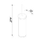 Geesa Nemox closetborstelgarnituur, RVS, ronde buis, met inzet, hxbxd 373x82x82mm, chroom