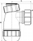 Walraven, McAlpine, Bekersifon klein, 1 1/4" x 32mm, PP, wit (voor wastafels of bidets) 0051400