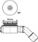 Walraven, McAlpine, Douchebaksifon, ST9030-CPP, 60x40/50mm uitlaat, 40mm waterslot, PP, wit (voor douchebakken met 90mm afvoer)