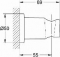 Grohe Rainshower wanddouchehouder gefixeerd met ronde rozet supersteel 27074DC0