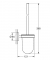 Grohe Essentials closetborstelgarnituur gecoat met inzet hard graphite geborsteld 40374AL1 maattekening