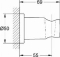 Grohe Rainshower wanddouchehouder met ronde rozet, hard graphite geborsteld 27074AL0