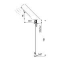 Delabie Tempomatic 4 elektronische wastafelkraan m. infrarood m. geintegreerde batterijen 6 V 3/8" voorsprong 11.1cm chroom 440106