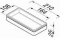 Geesa Frame Planchet met witte inzet plat staf verchroomd messing 210x25x108mm (HxBxD) 91880202