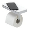 Geesa Frame toiletrolhouder met planchet wit/chroom 91882402 productfoto 2