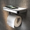 Geesa Frame toiletrolhouder met planchet wit/chroom 91882402 productfoto 1