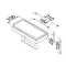 Geesa Frame toiletrolhouder met zwart planchet verchroomd messing 9188240206