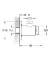 Grohe Euroeco Cosmopolitan T Zelfsluitende douchekraan Blauw/Rood chroom 36267000 maattekening