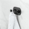 Geesa Nemox Black handdoekhaak, met 2 haken, rvs, gecoat, hxdxl 48x34x98mm, kleur zwart