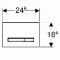 Geberit Sigma 50 bedieningspaneel DF frontbediend 24.6x16.4cm chroom geborsteld/chroom 115788GH2