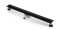 Blue Label Slimline RVS douchegoot 80 cm zwart met flens zwart RVS rooster SD80VSLBL