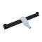 Blue Label Slimline RVS douchegoot 80 cm zwart met flens zwart RVS rooster SD80VSLBL