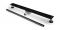 Blue Label Slimline RVS douchegoot 800mm zwart met flens zwart RVS rooster SD80VSLBL productfoto 1