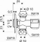 Schell Comfort hoekstopkraan chroom 1/2" met twee uitgangen 3/8" haaks afaande aansluiting 10mm kraan messing 049910699