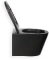 Blue Label Odin rimfree wandcloset 49cm met closetzitting softclose zitting/quick release mat zwart FK040BM