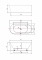 Blue Label Rasmus back-to-wall bad 170x80cm rechts glans wit FK6845 maattekening