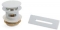 Blue Label pop-up waste voor bad, inclusief overloop rozet, messing, glans wit