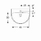 Geberit Renova fontein 50 cm met kraangat en overloop wit 500376011