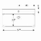 Geberit Xeno2 wastafel m. kraangat z. overloop 90x48x14cm wit 500531011