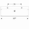 Geberit Xeno2 wastafel m. 2 kraangaten z. overloop 140x48x14cm wit 500926001