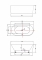 Blue Label Rasmus back-to-wall bad links 170x80cm glans wit maattekening