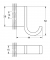Grohe Selection handdoekhaak enkel metaal warm sunset geborsteld 41039DL0 maattekening