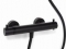 Blue Label Brondby glijstangset 90cm met douchethermostaat 150mm slang 150cm mat zwart FK-8072ASET-BL