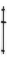 Blue Label Brondby glijstang messing 90cm mat zwart FK-T0701-BL
