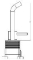 Blue Label Brondby wastafelkraan wand 18cm cold start incl. inbouwdeel mat zwart maattekening