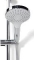 Blue Label Brondby glijstangset 90cm met douchethermostaat 150mm slang 150cm chroom FK-8072ASET-CH