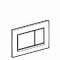 Geberit Sigma20 Square bedieningspaneel DF frontbediend 24.6x16.4cm mat wit 115883011