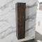 Blue Label Annika universele kolomkast, 2 omkeerbare deuren, 1600 x 350 x 350mm (HxBxD), hout donkerbruin
