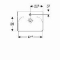 Geberit Smyle Square fontein 45 cm met kraangat en overloop wit 500222011