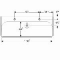 Geberit Smyle Square wastafel m. 2 kraangaten m. overloop 120x48x16.5cm wit 500253011 