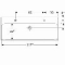 Geberit Xeno2 wastafel m. 2 kraangaten z. overloop 120x48x14cm wit 500550011