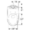 Geberit Renova closetcombinatie, diepspoel, zonder spoelrand, PK, met sifon, hxbxd 390x665x356mm, glans wit