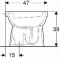 Geberit 300 Basic closetpot-96 vlakspoel 35.5x47cm AO wit S8000100000G