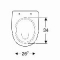 Geberit 300 Comfort closetpot-84 verhoogd +10cm vlakspoel 35.5x47cm AO wit S8000900000G