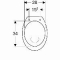 Geberit 300 Comfort closetpot-73 verhoogd +6cm vlakspoel 35.5x47.5cm PK wit S8002700000G