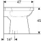 Geberit 300 Comfort closetpot-93 verhoogd +6cm vlakspoel 35.5x47cm AO wit S8000700000G