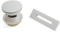 Blue Label pop-up waste voor bad inclusief overloop rozet messing mat wit FK190717