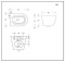 Blue Label Balder rimfree wandcloset 490mm met closetzitting softclose/quick release mat zwart maattekening