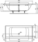 Ideal Standard Connect Air duobad 180x80cm wit E106701 MAATTEKENING