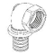 Rehau Rautitan RX+, knieovergang 50-RP1 1/2