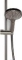 Blue Label Brondby glijstangset 90cm met douchethermostaat 150mm slang 150cm gun metal FK-8072A SET-GM